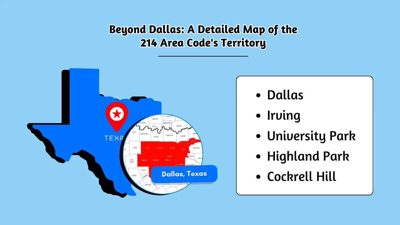 Beyond Dallas_ A Detailed Map of the 214 Area Code's Territory