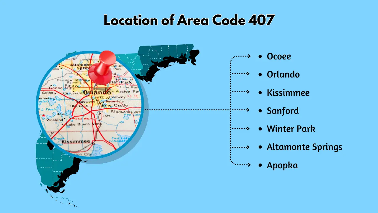 Location of Area Code 407